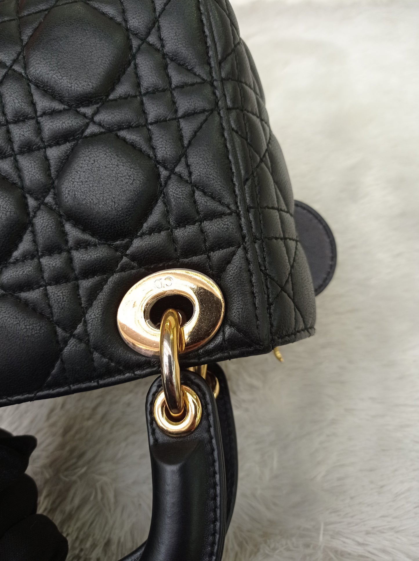 Lady Dior Mini Lamb Black GHW 2017