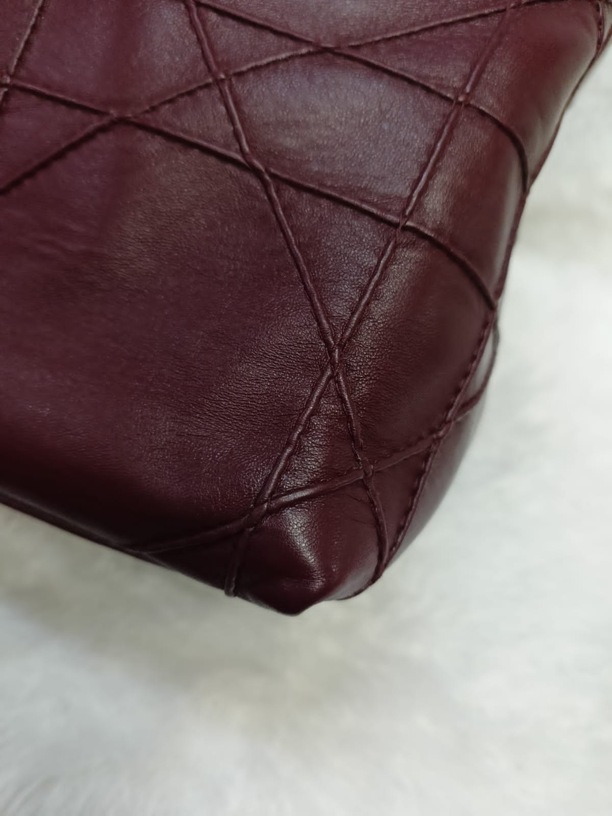 Dior Granville Cannage Lambskin Maroon SHW 2011