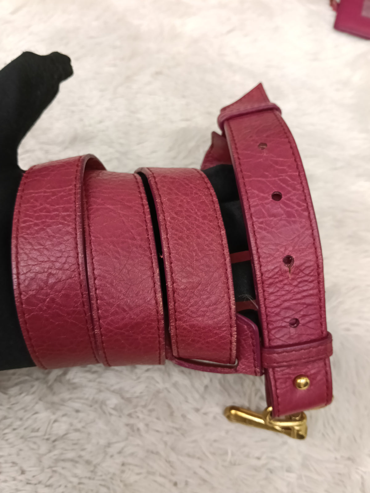 Balenciaga Small City Classic Burgundy GHW 2017