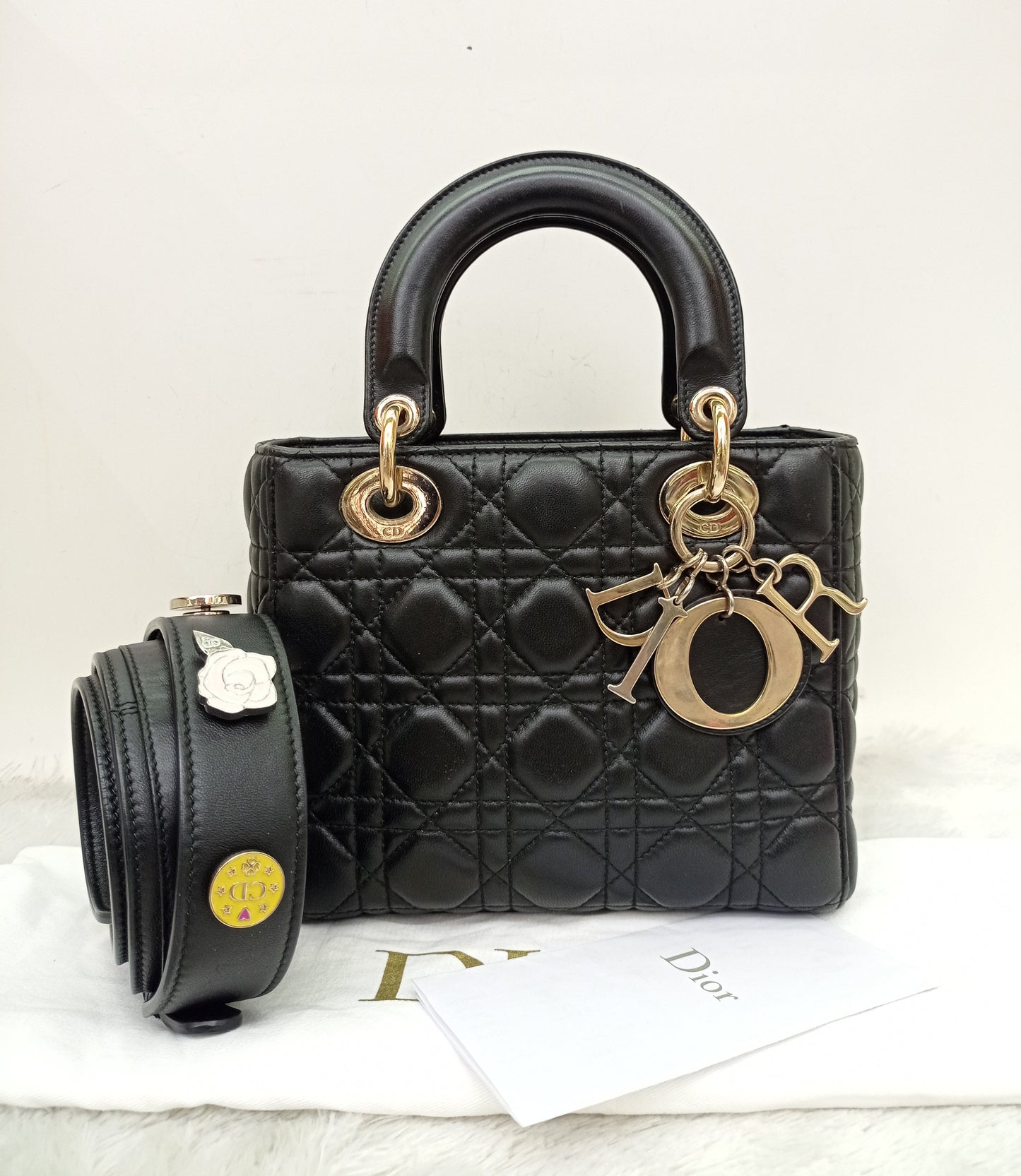 Lady Dior Small Lamb Black GHW 2018