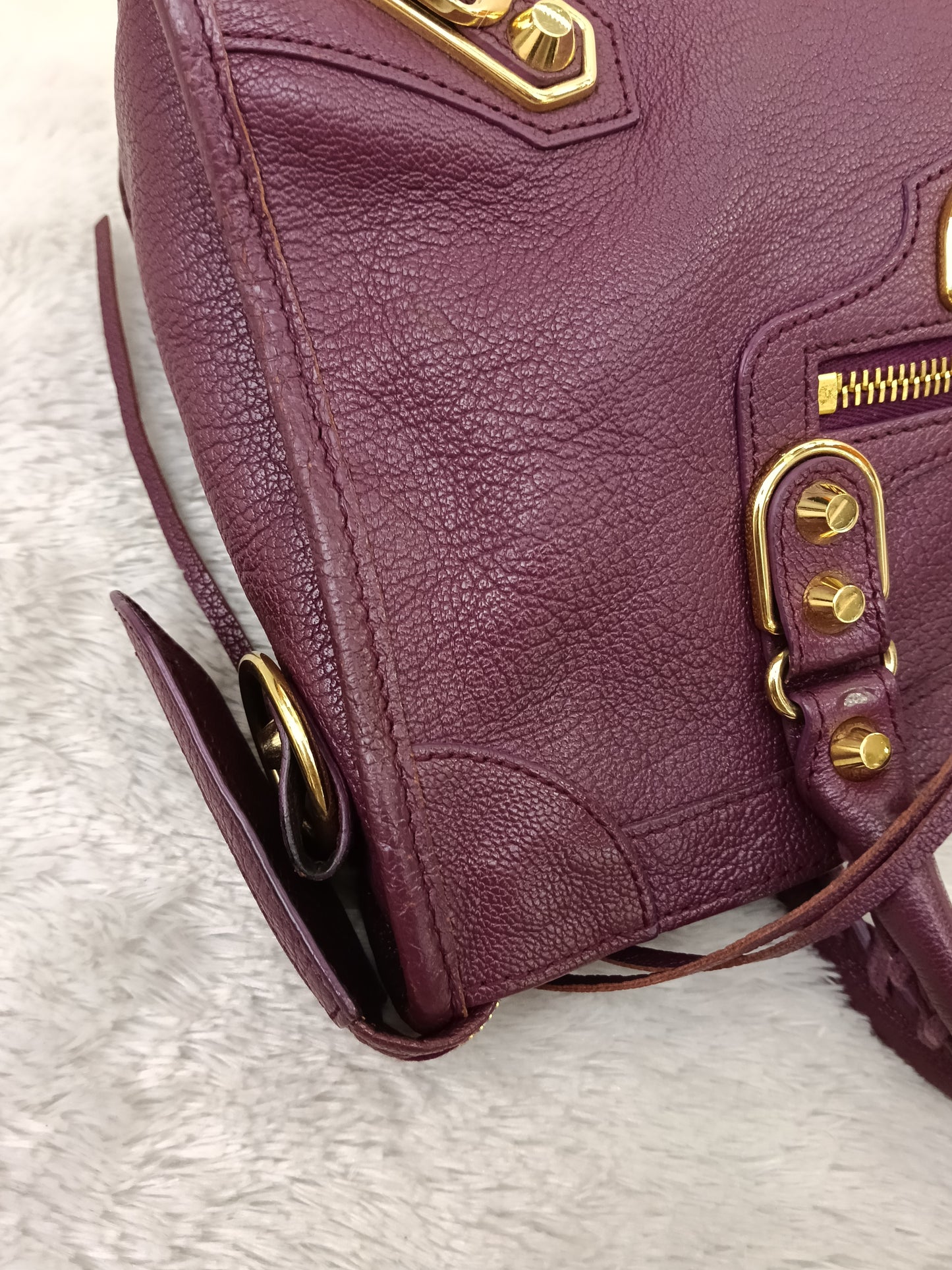 Balenciaga Small City Edge Prune GHW 2017