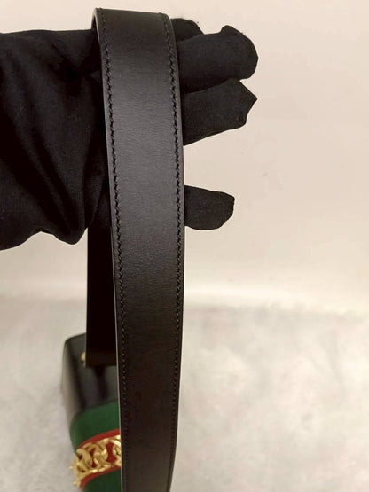 Gucci Sylvie Small Web Calfskin Black GHW
