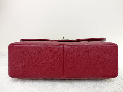 Chanel Jumbo Caviar Red SHW SF #13