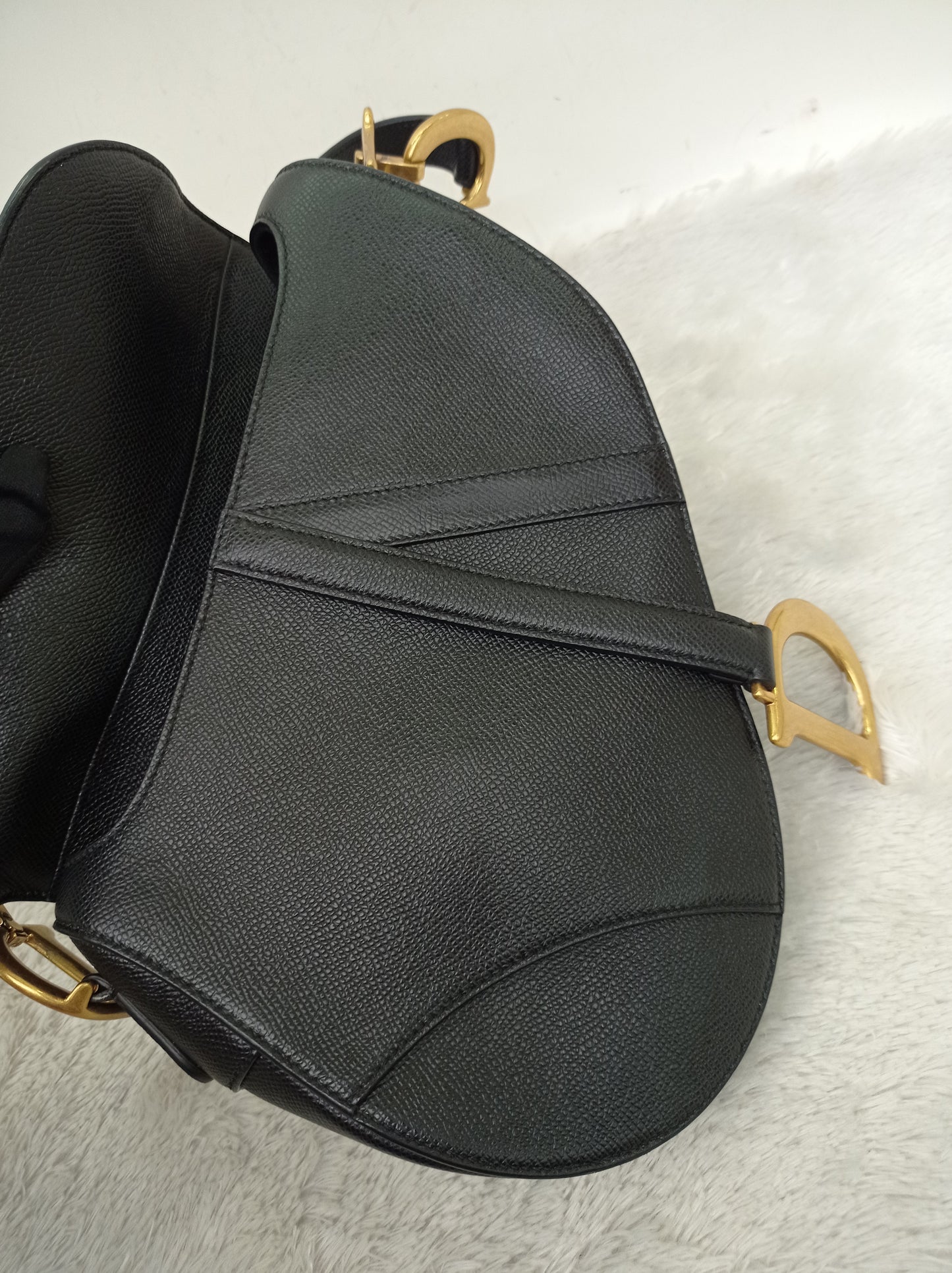 Dior Saddle Medium Grained Black GHW 2021