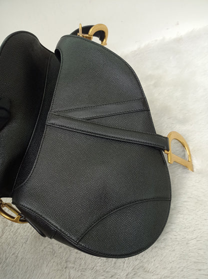 Dior Saddle Medium Grained Black GHW 2021