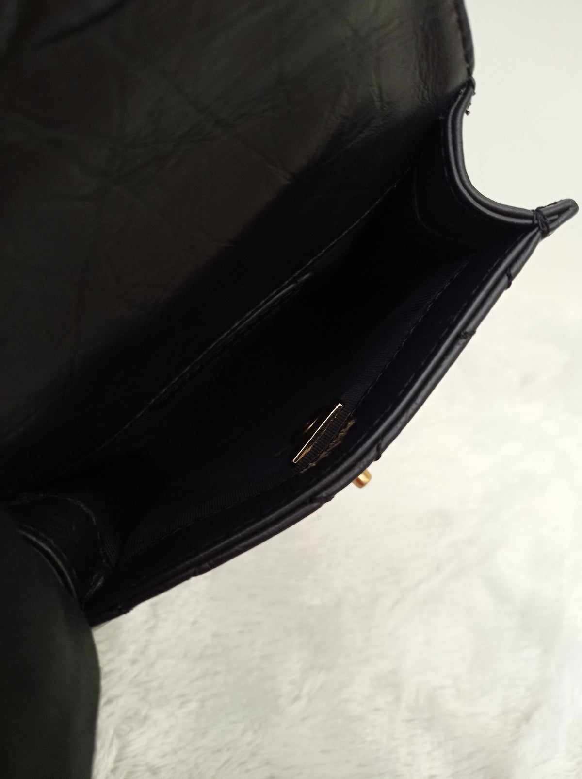 Chanel City School Flap Mini Messenger Calfskin Black GHW (CHIP)