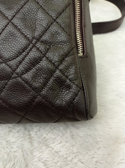 Chanel CC Mark Shoulder Caviar Dark Brown SHW #11