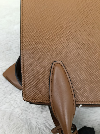 Prada Saffiano Cuir+C Cognac GHW