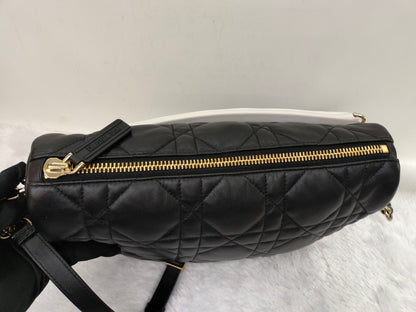 Dior Vibe Medium Cannage Lamb Black White GHW 2022