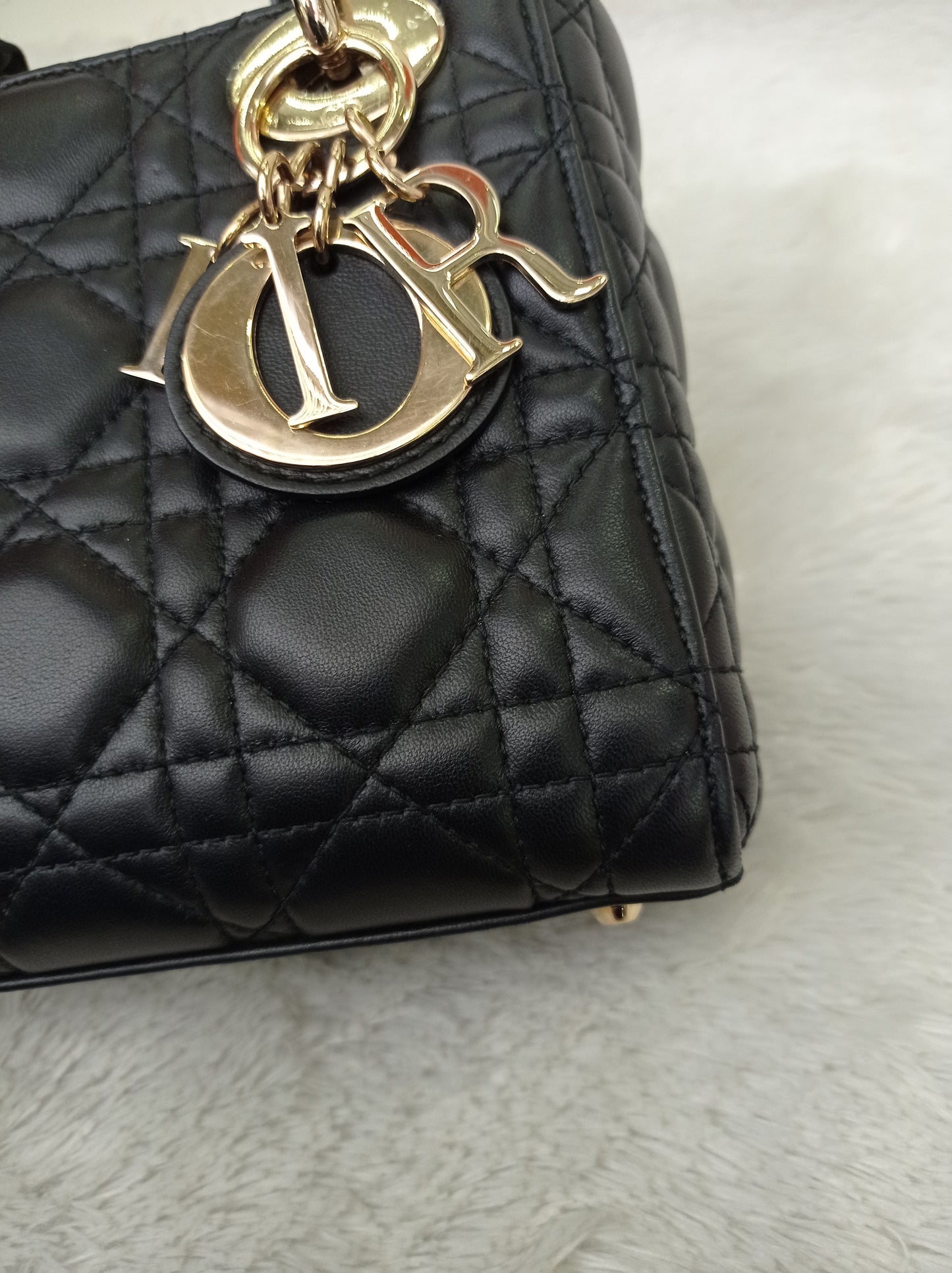 Lady Dior Mini Lamb Black GHW 2018