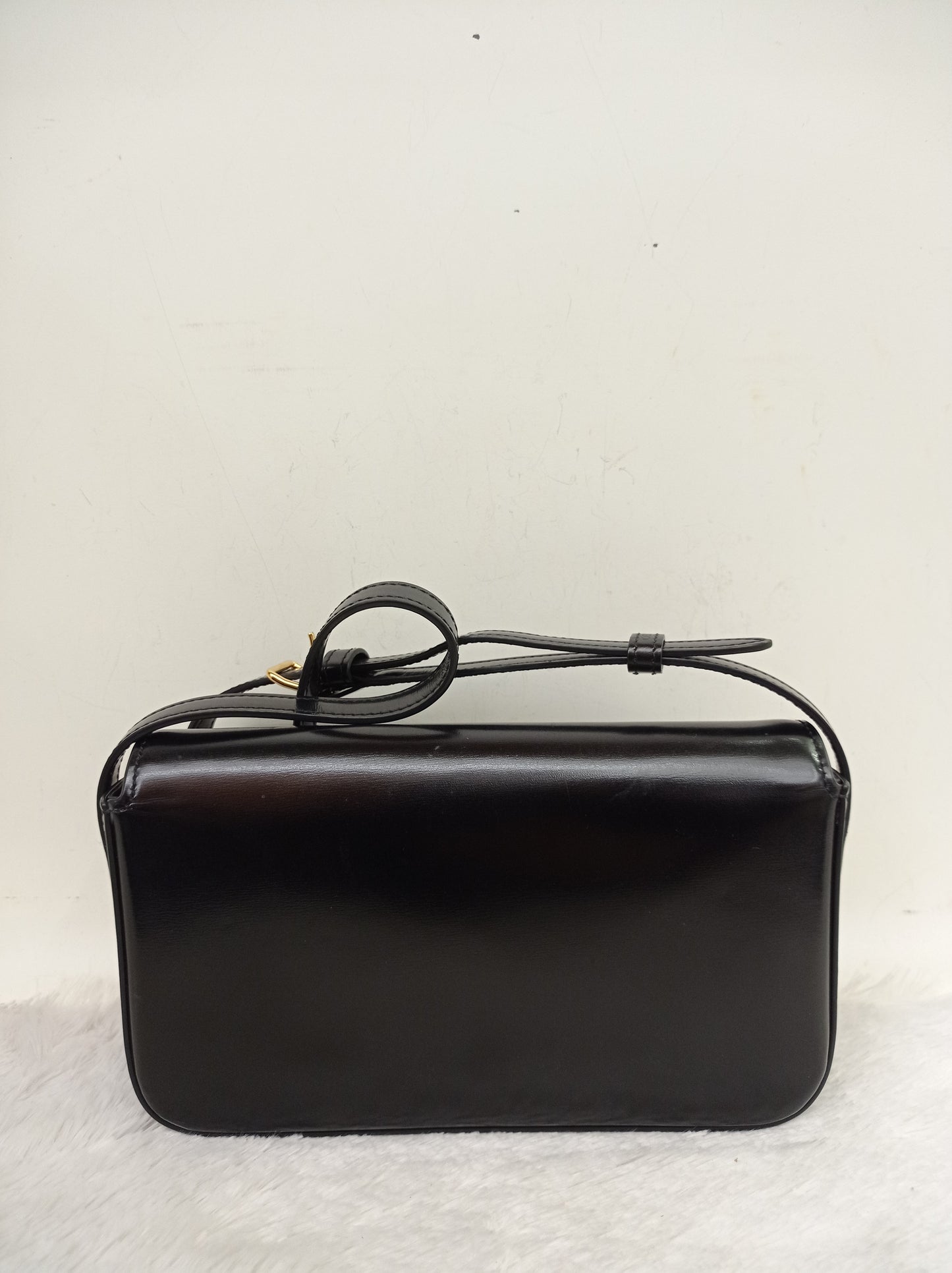 Celine Triomphe Shoulder Calfskin Black GHW 2022