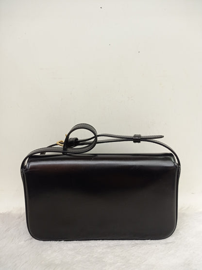 Celine Triomphe Shoulder Calfskin Black GHW 2022