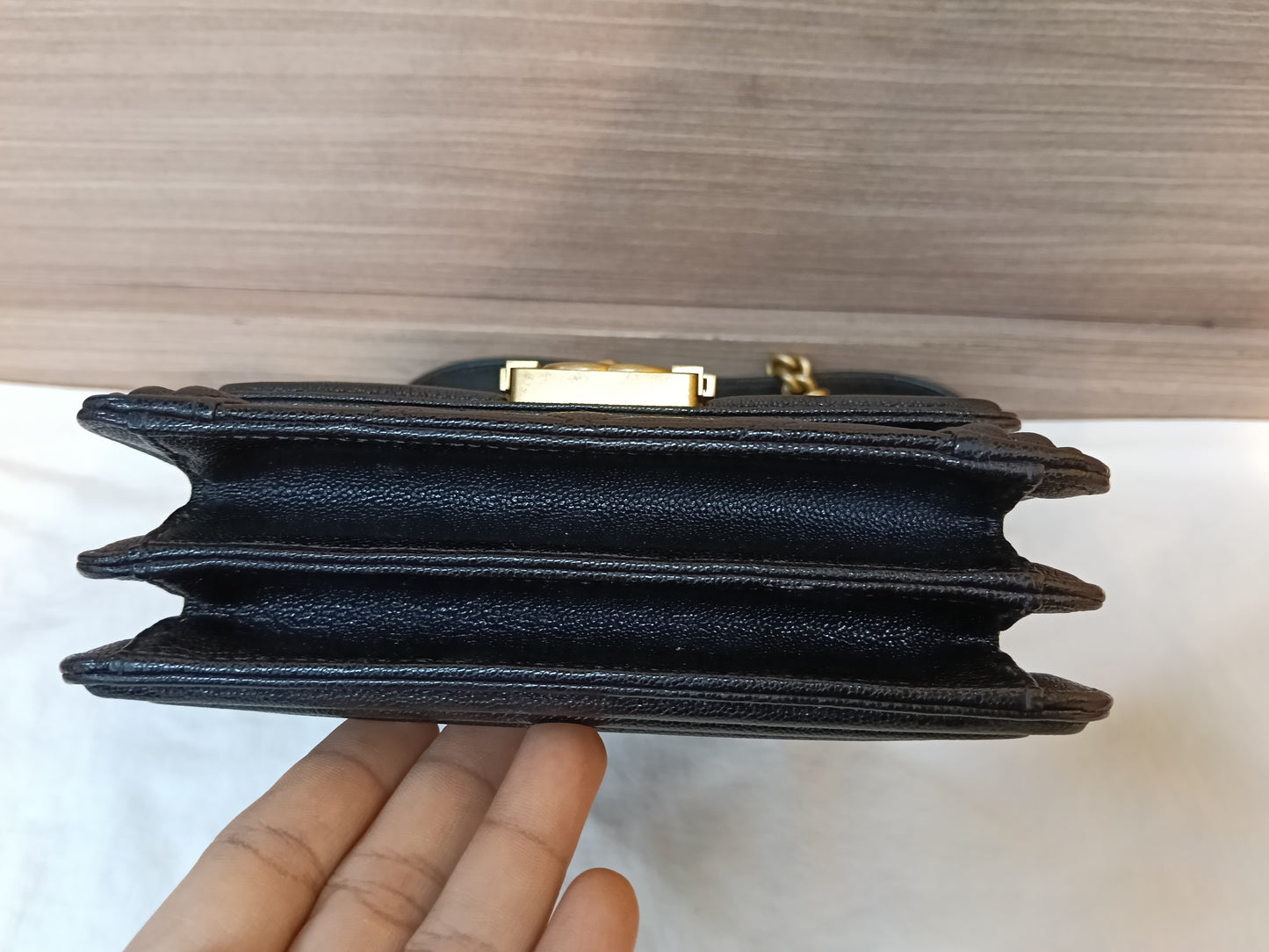 Chanel Boy Vertical Caviar Black GHW #26