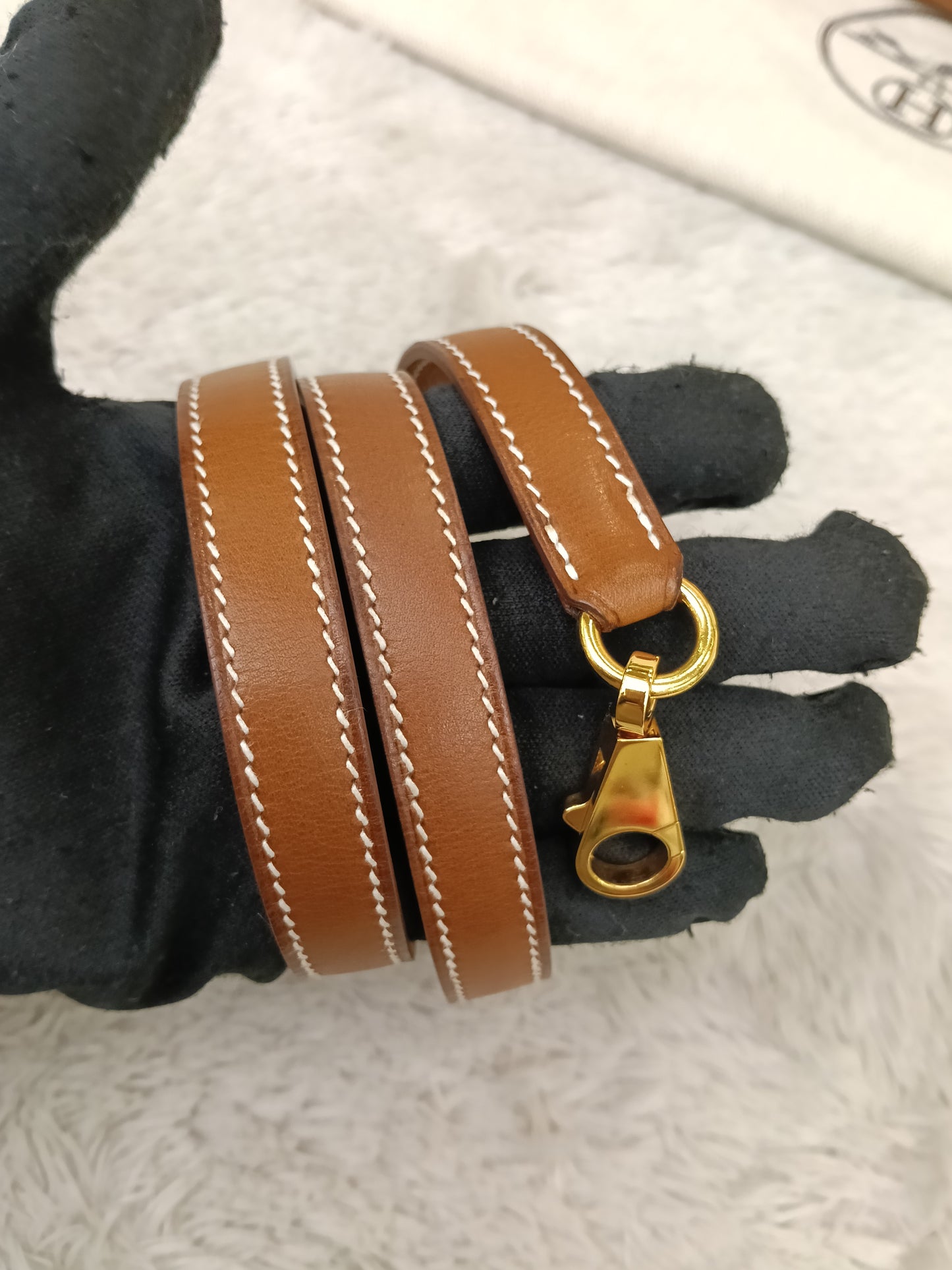 Hermes 2424 29 Fauve Barenia Faubourg GHW #D