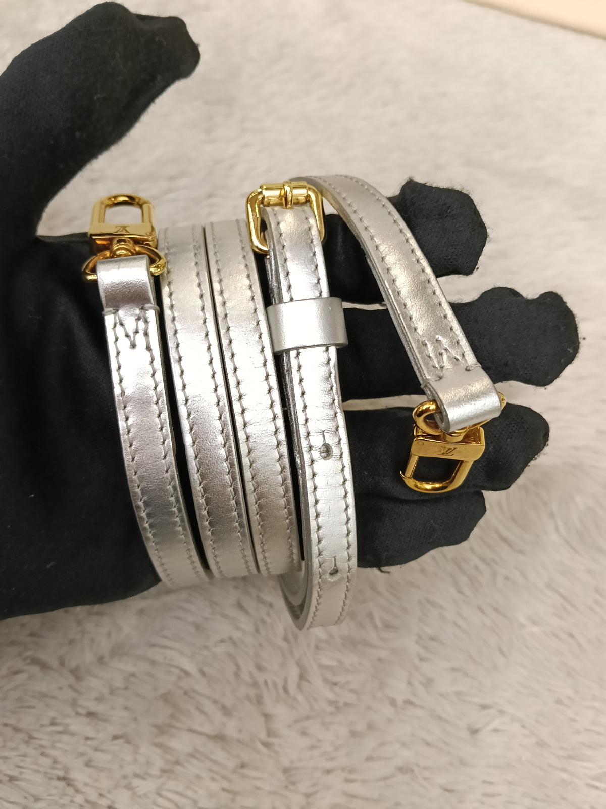 LV Petite Malle Epi Metallic Silver Gold 2017