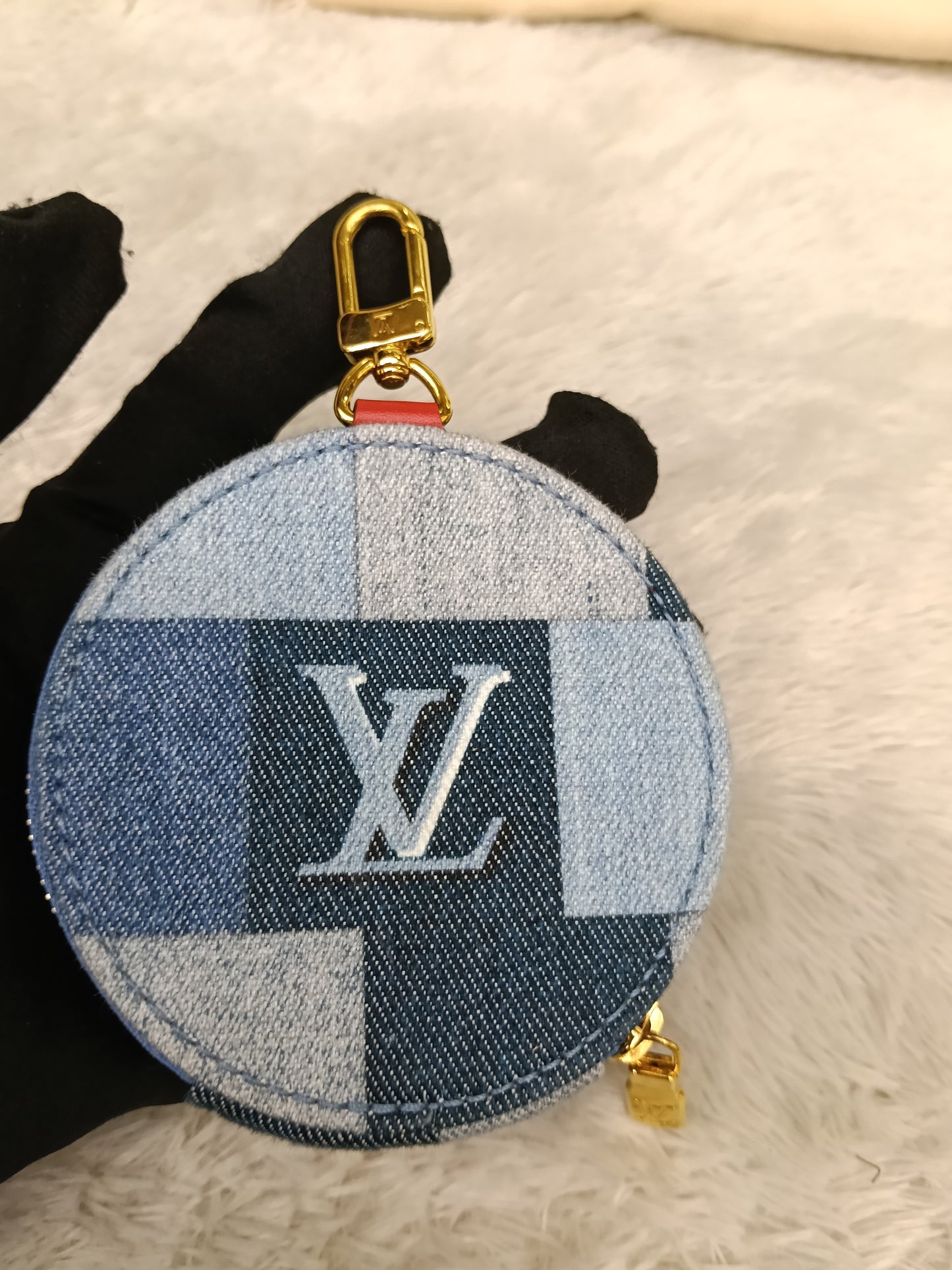 LV Multi Pochette Accessories Monogram Denim Blue Rouge 2019