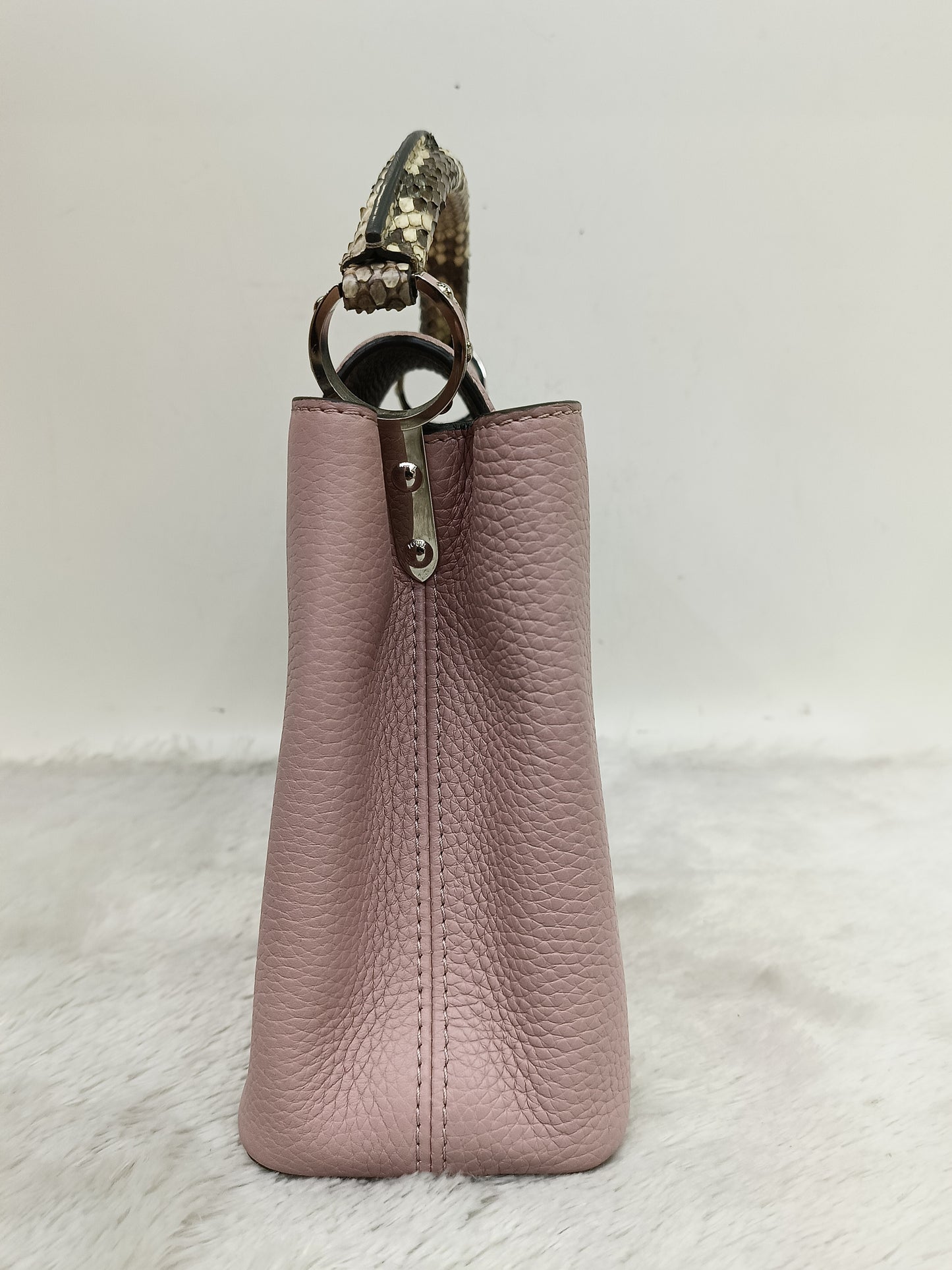 LV Capucines BB Taurillon Magnolia Handle Python 2016