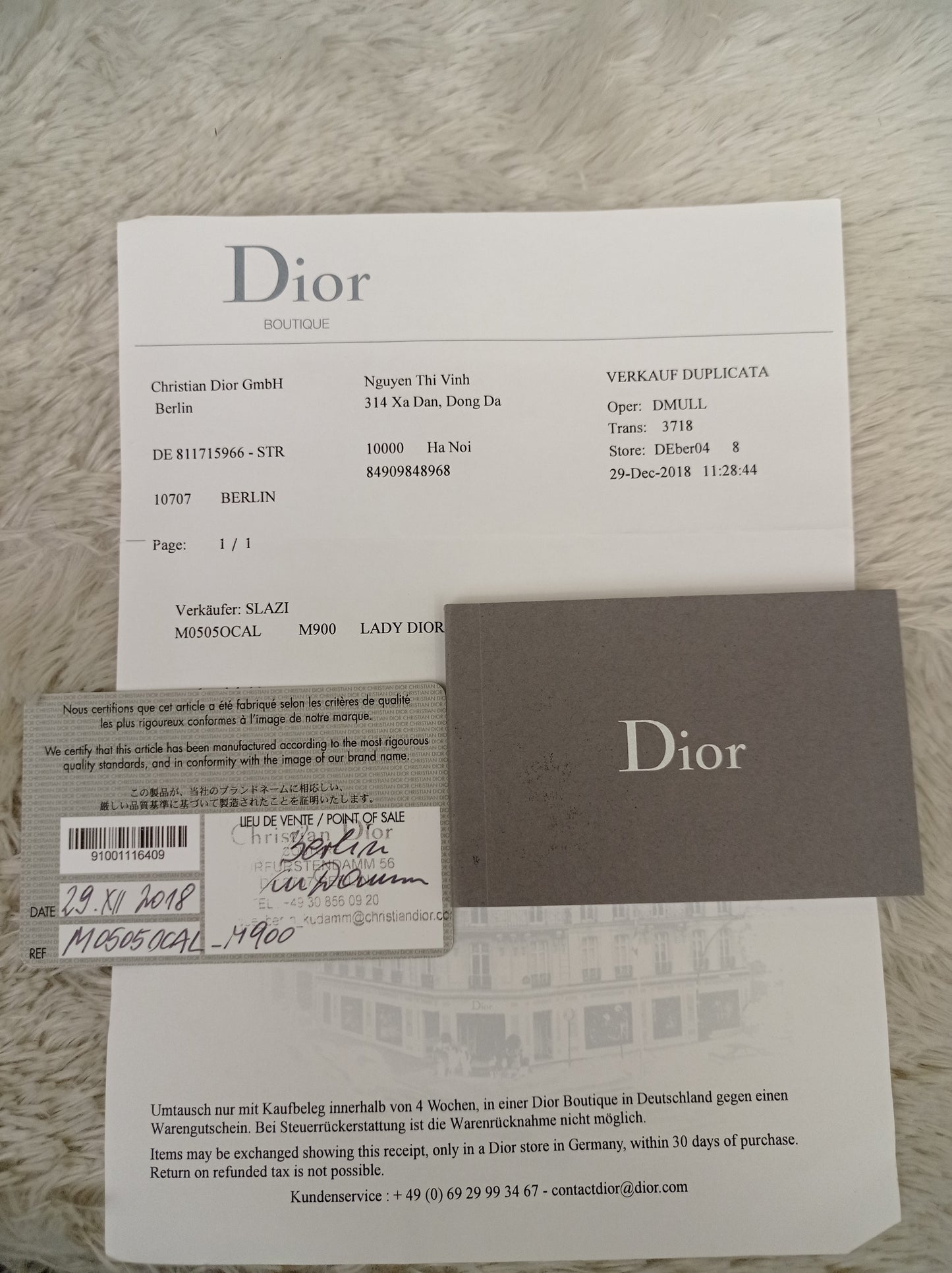 Lady Dior Mini Lamb Black GHW 2018