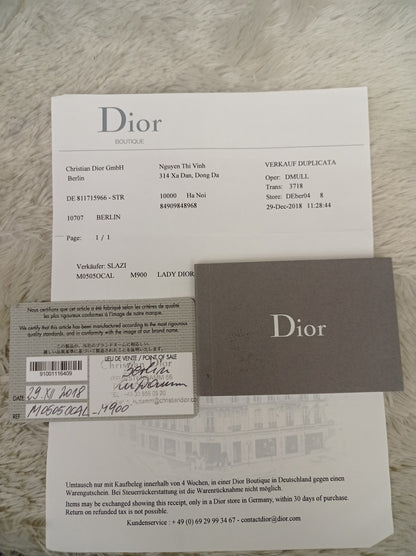Lady Dior Mini Lamb Black GHW 2018