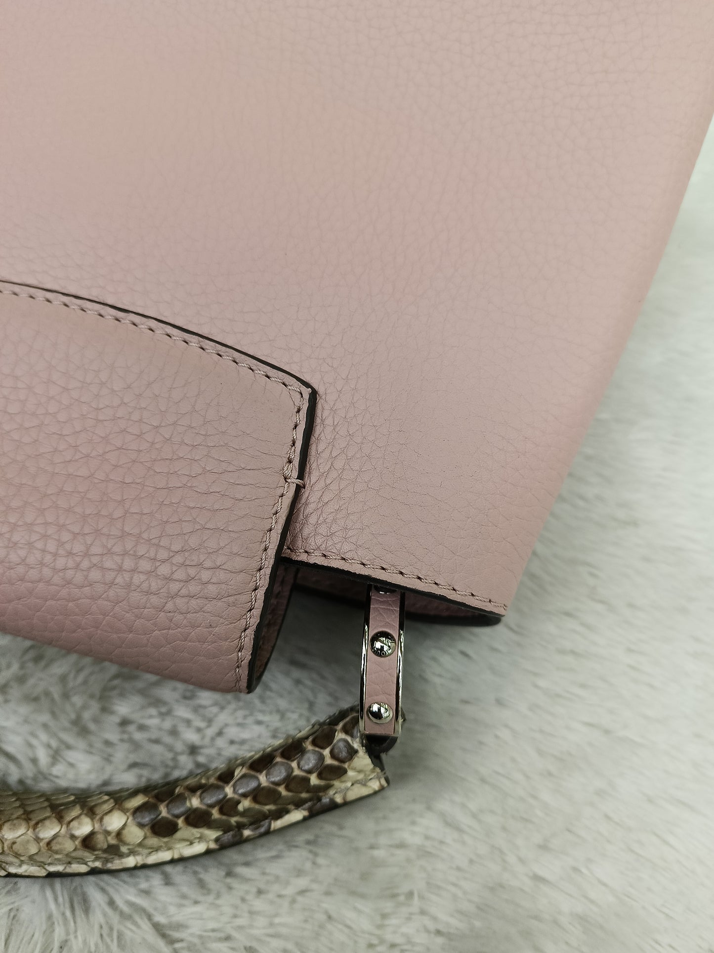 LV Capucines BB Taurillon Magnolia Handle Python 2016