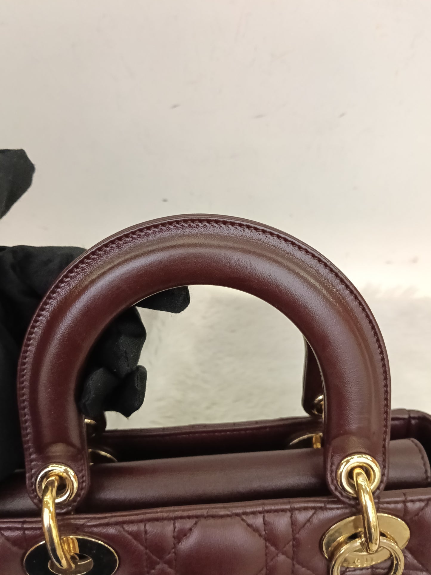Lady Dior Small Lamb Bordeaux GHW 2018