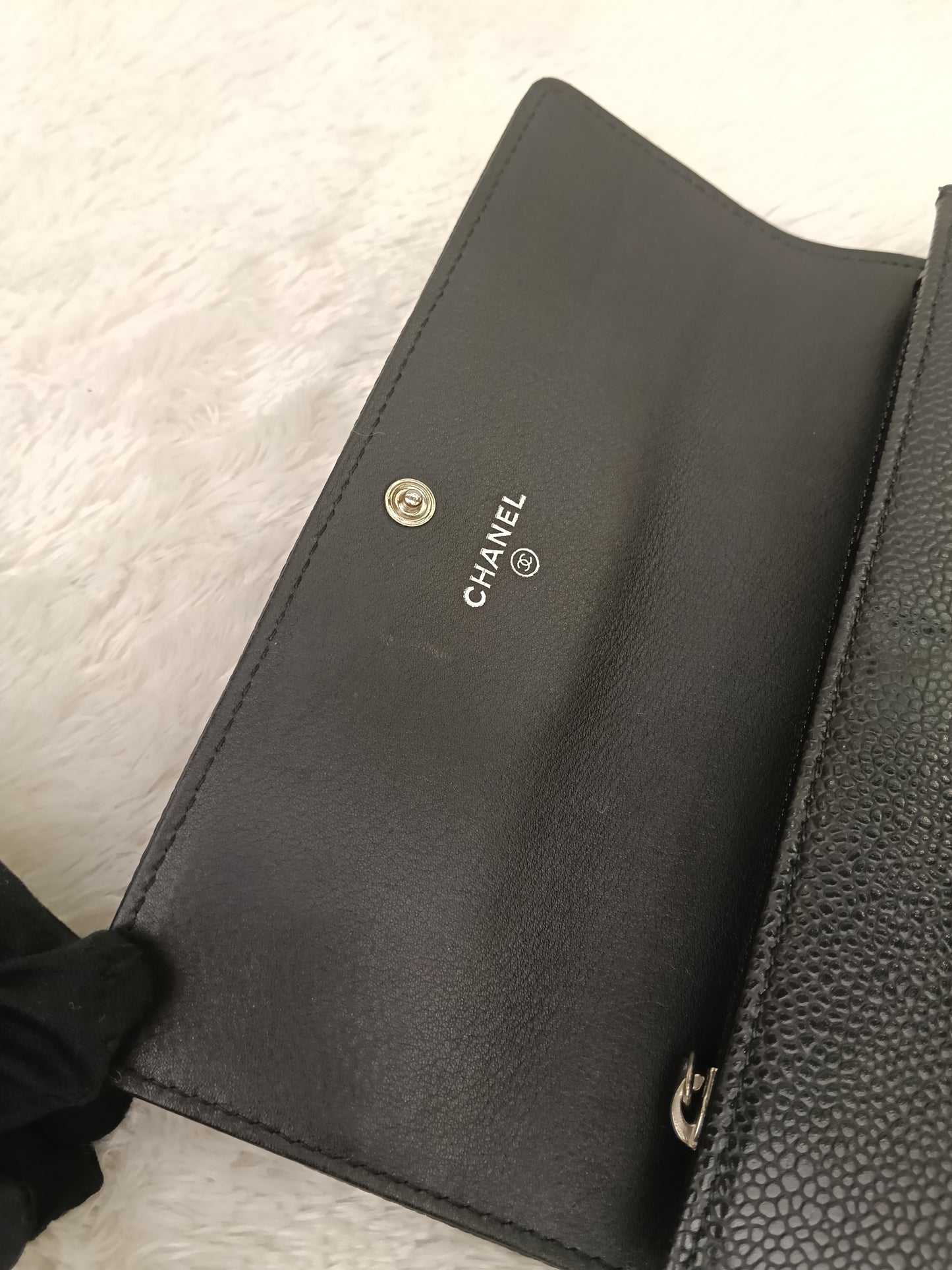 Chanel Timeless Continental Wallet Caviar Black SHW #16