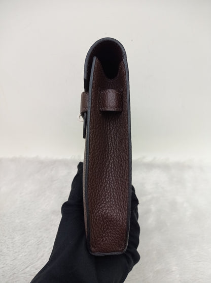 Hermes Kelly Depeche Pochette 25 Togo Ebene PHW #Y