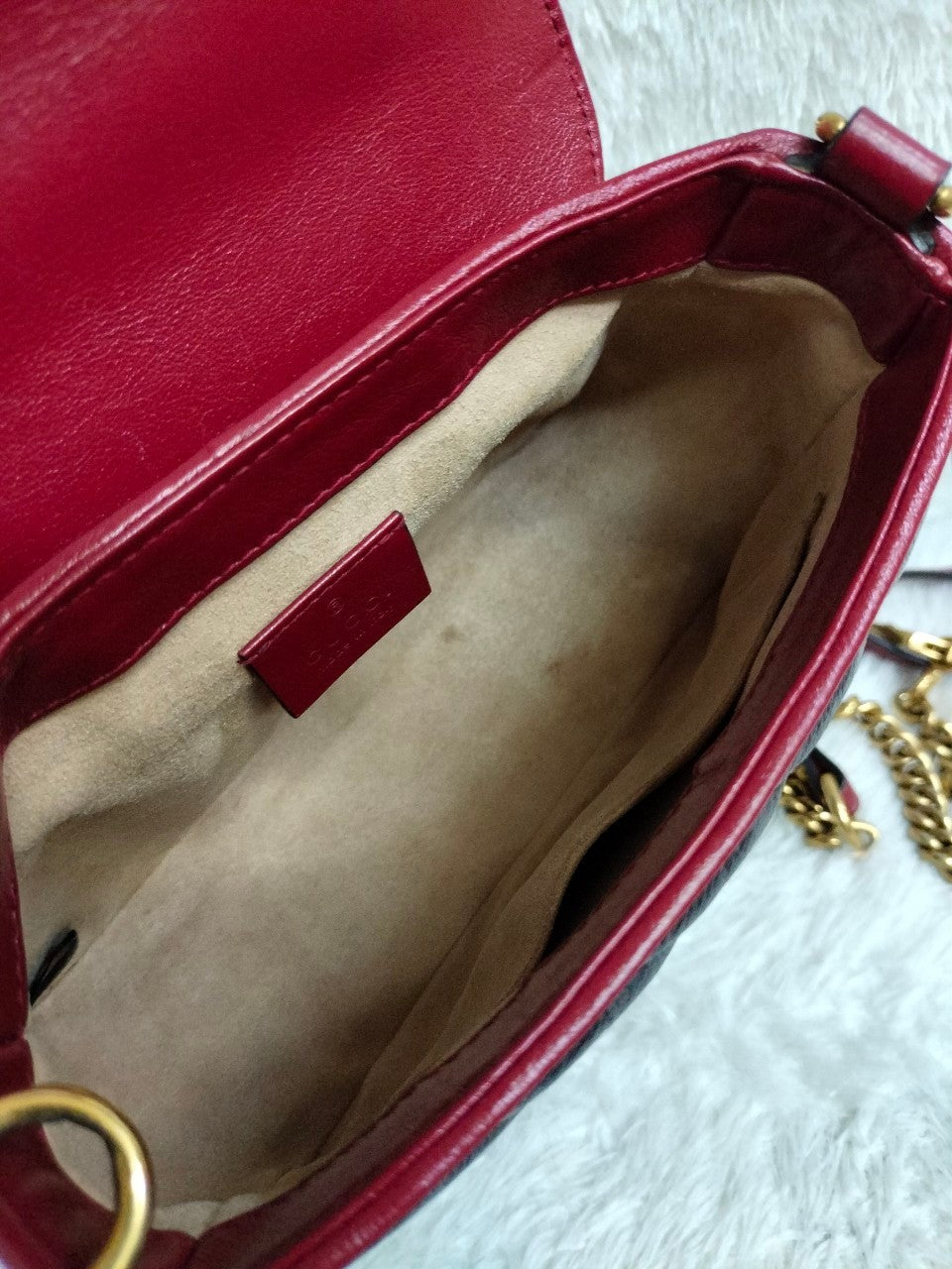 Gucci Top Handle Mini Marmont Black Red GHW 2019