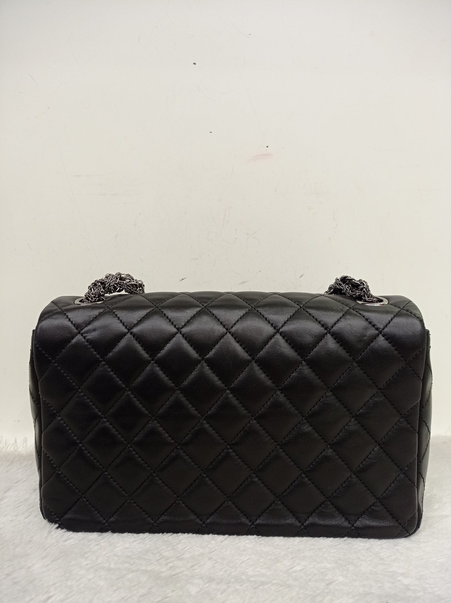 Chanel Medium Westminster Pearl Flap Lamb Black SHW #21