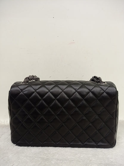 Chanel Medium Westminster Pearl Flap Lamb Black SHW #21