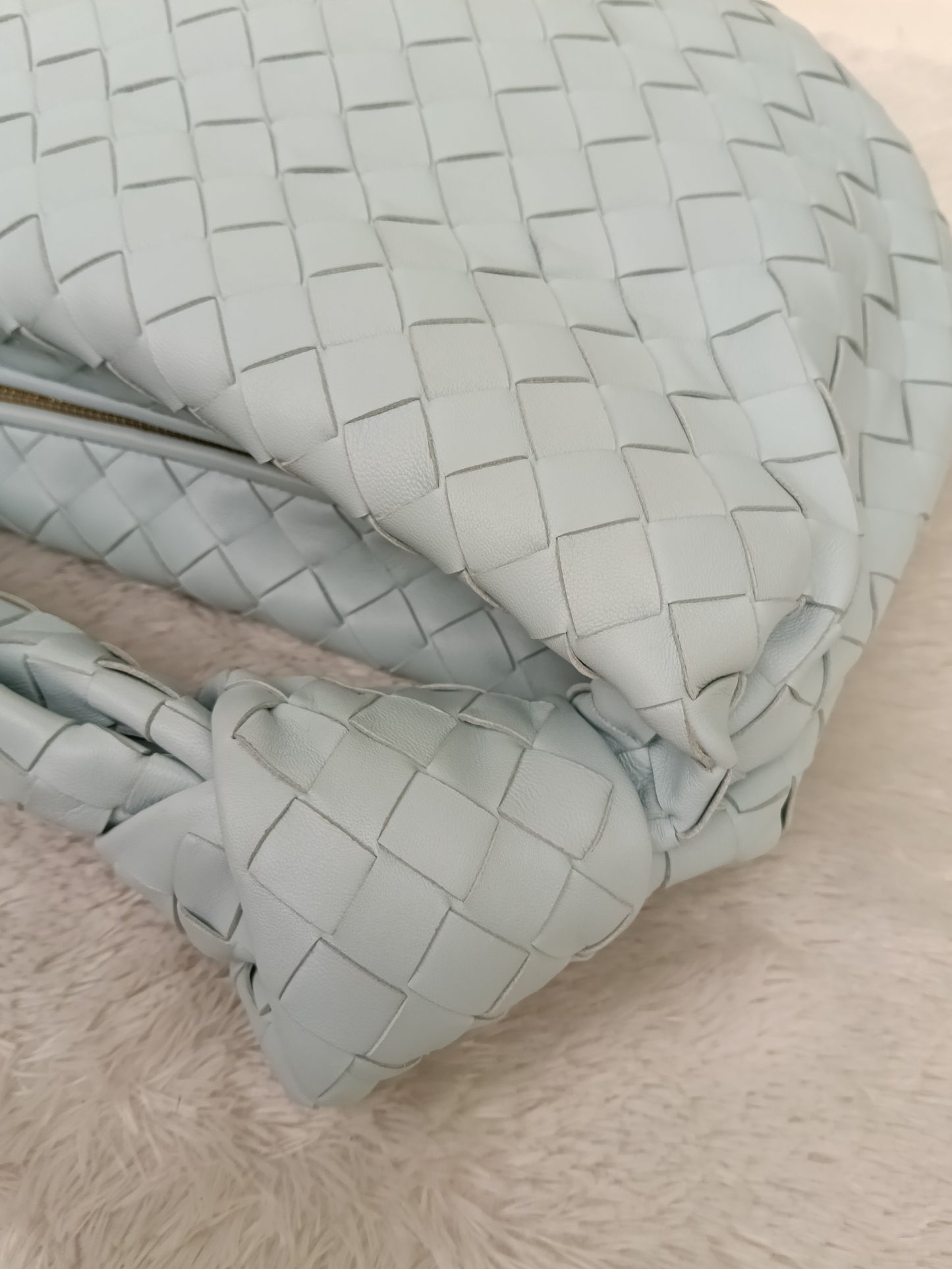 Bottega Veneta Teen Jodie Light Blue GHW