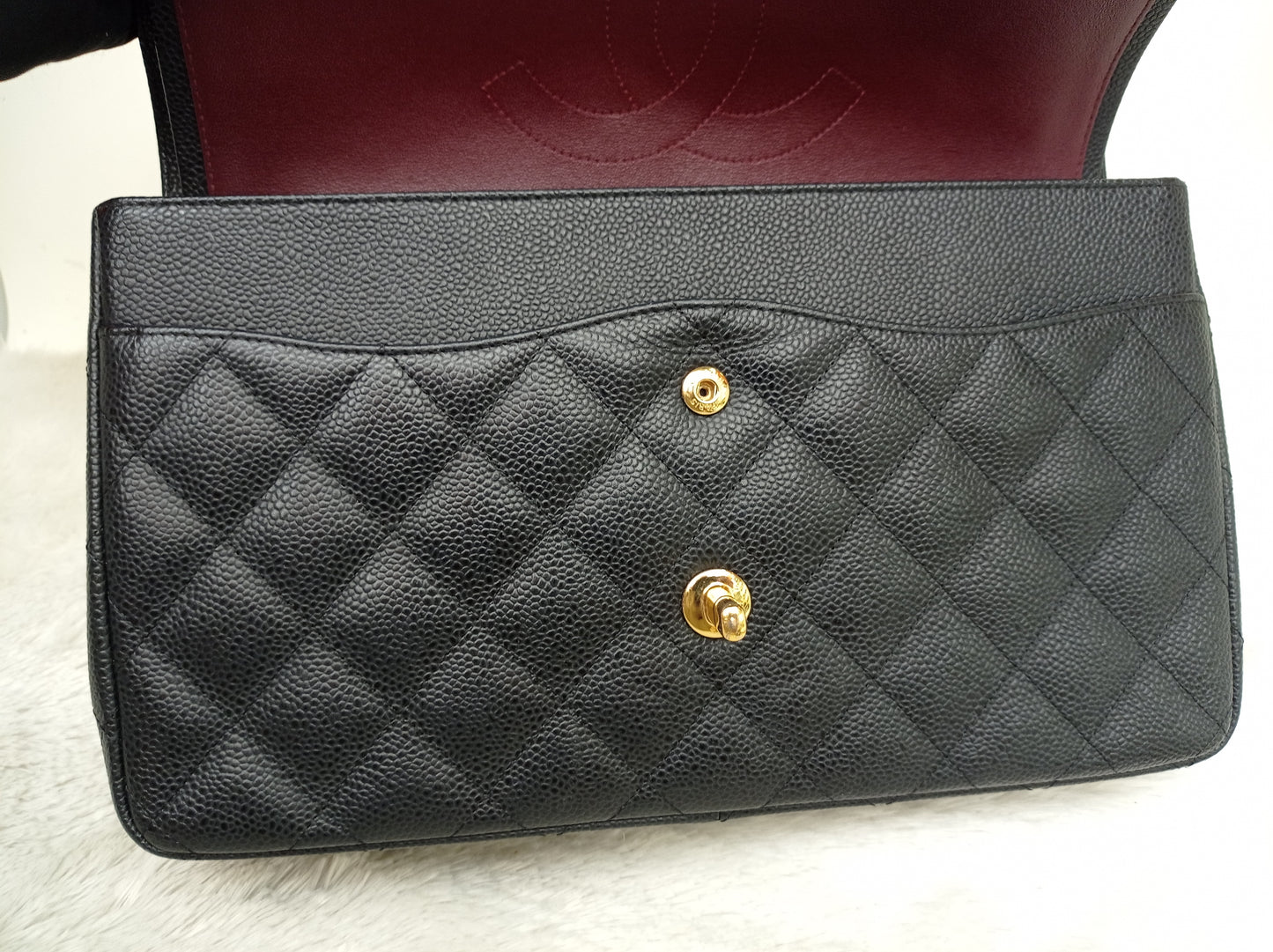 Chanel Jumbo Caviar Black GHW DF #17