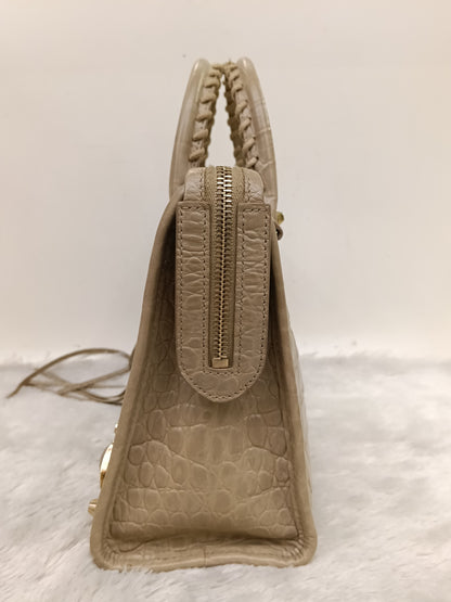 Balenciaga Small City Classic Croco Beige GHW 2018