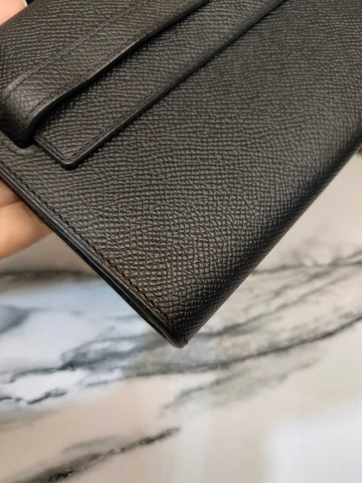 Hermes Kelly To Go Epsom Black GHW #B