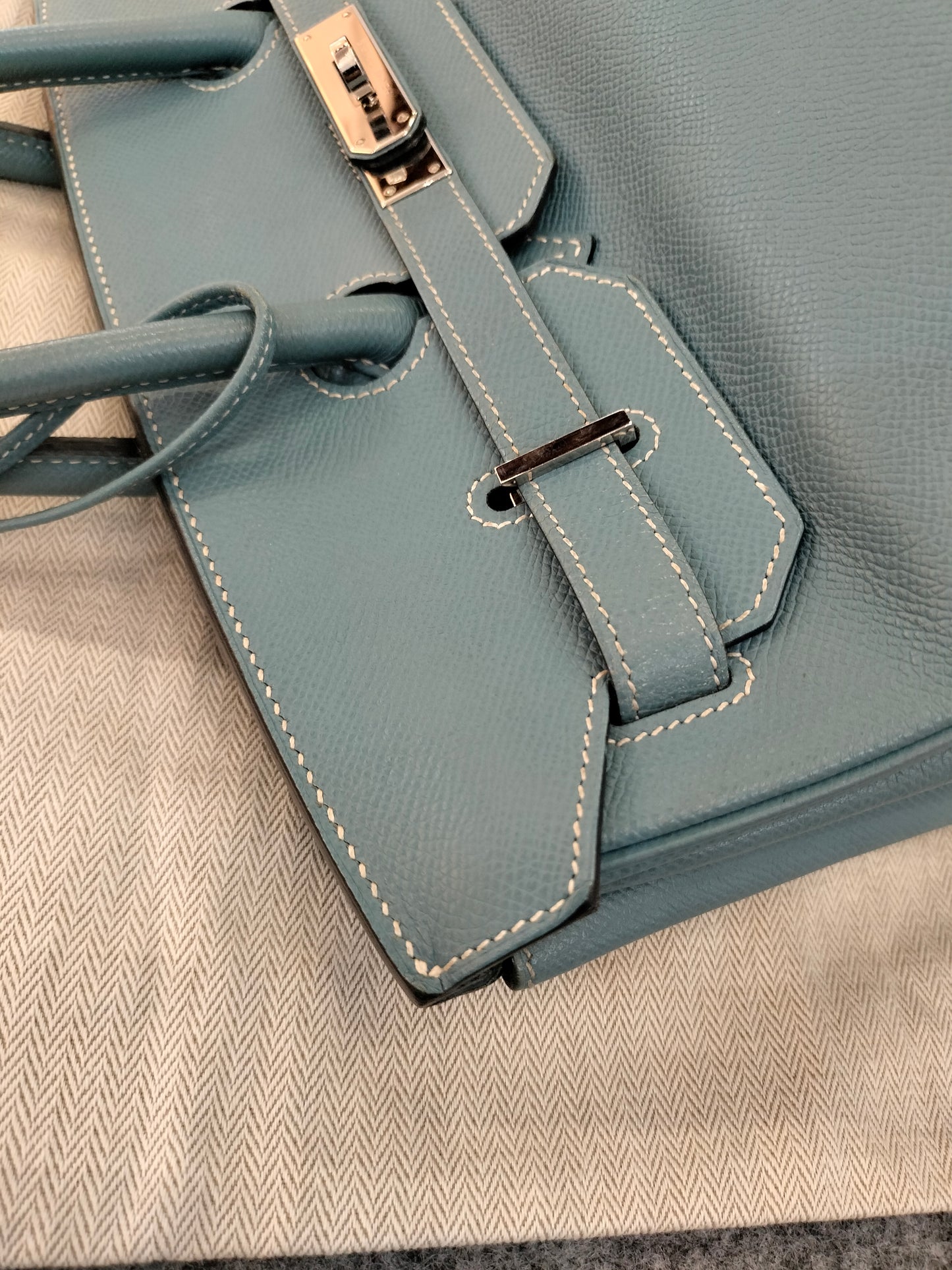 B35 Epsom Blue Jeans PHW #N square