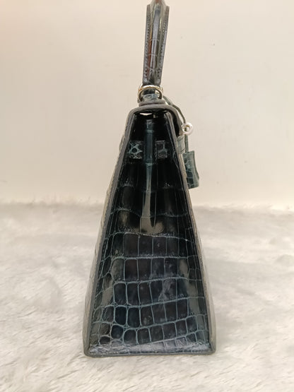 K25 Croco Niloticus Vert Rousseu PHW #B