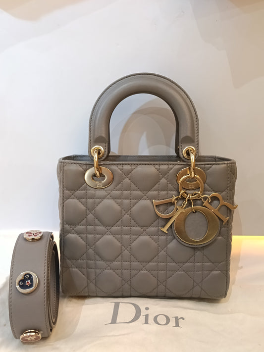 Lady Dior Small Lamb Grey GHW 2019