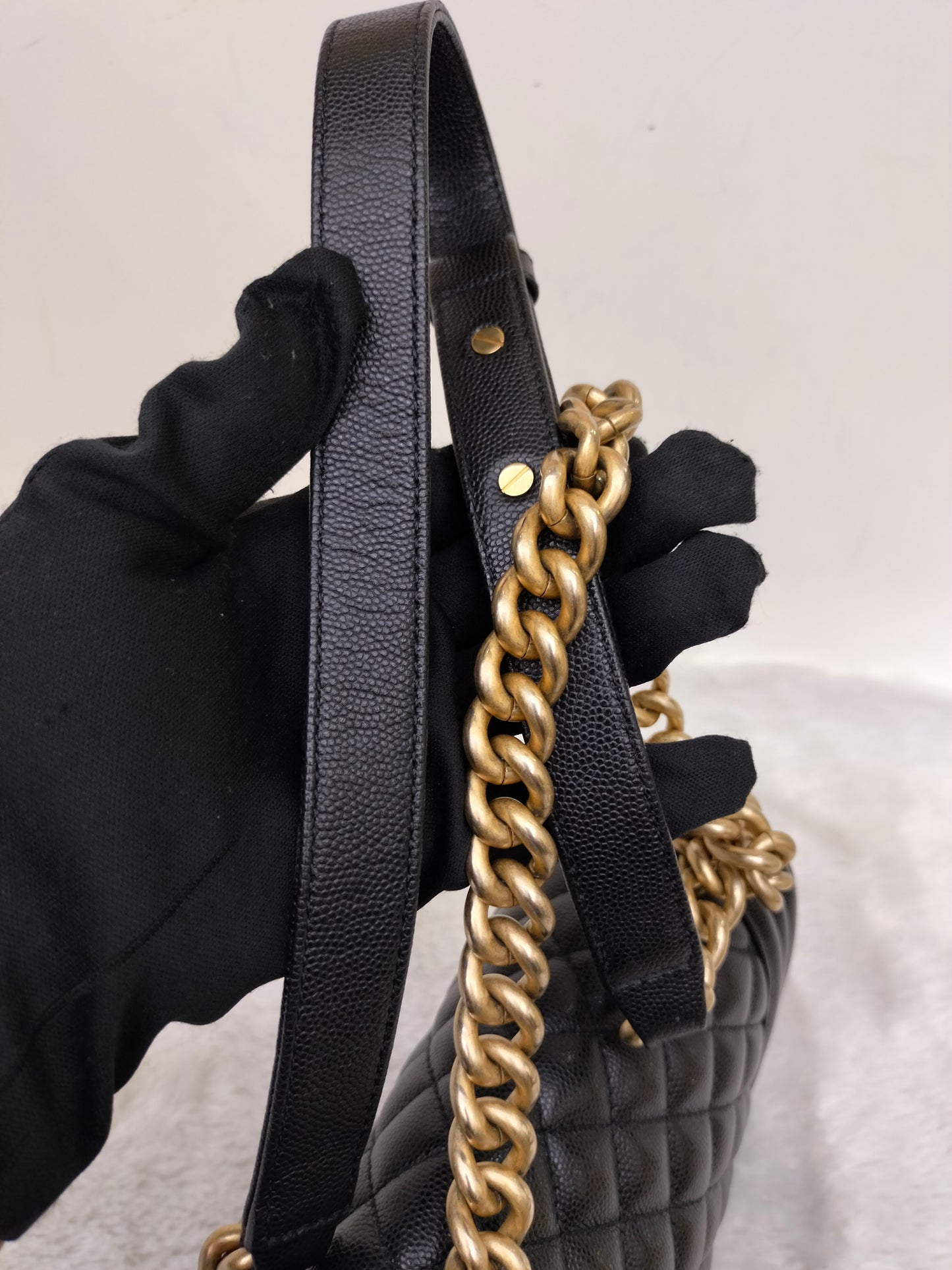 Chanel Boy 25 Caviar Black GHW #27