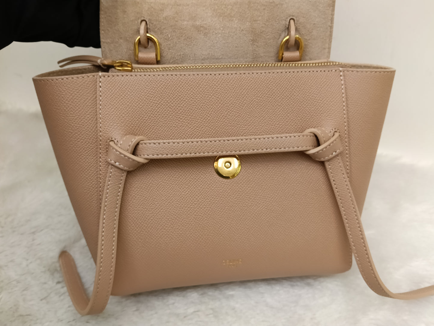 Celine Nano Belt Grained Desert Rose GHW 2020