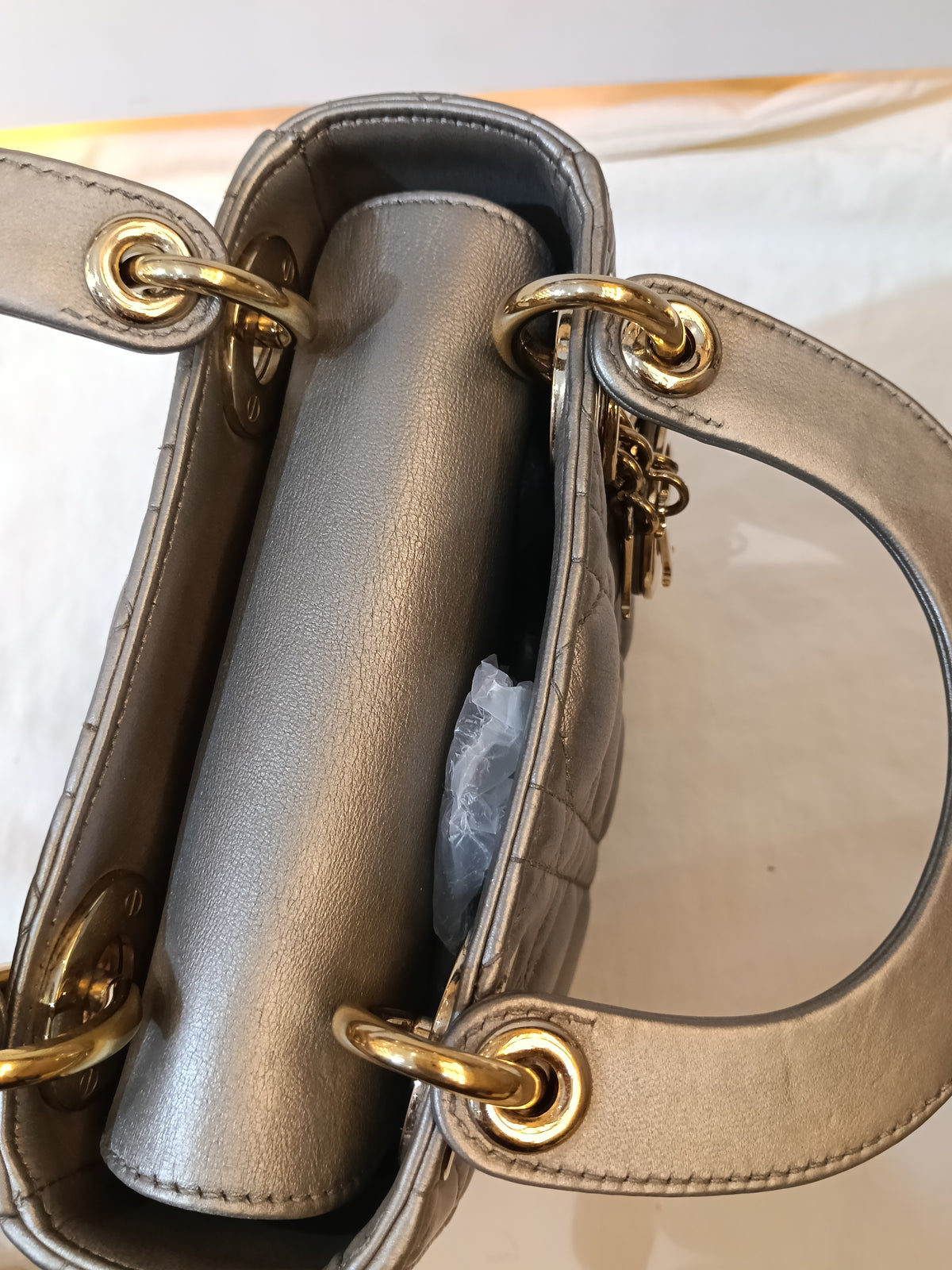 Lady Dior Mini Lamb Silver GHW 2016