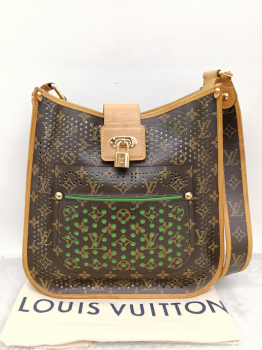 LV Musette Perforated Verde Monogram Green