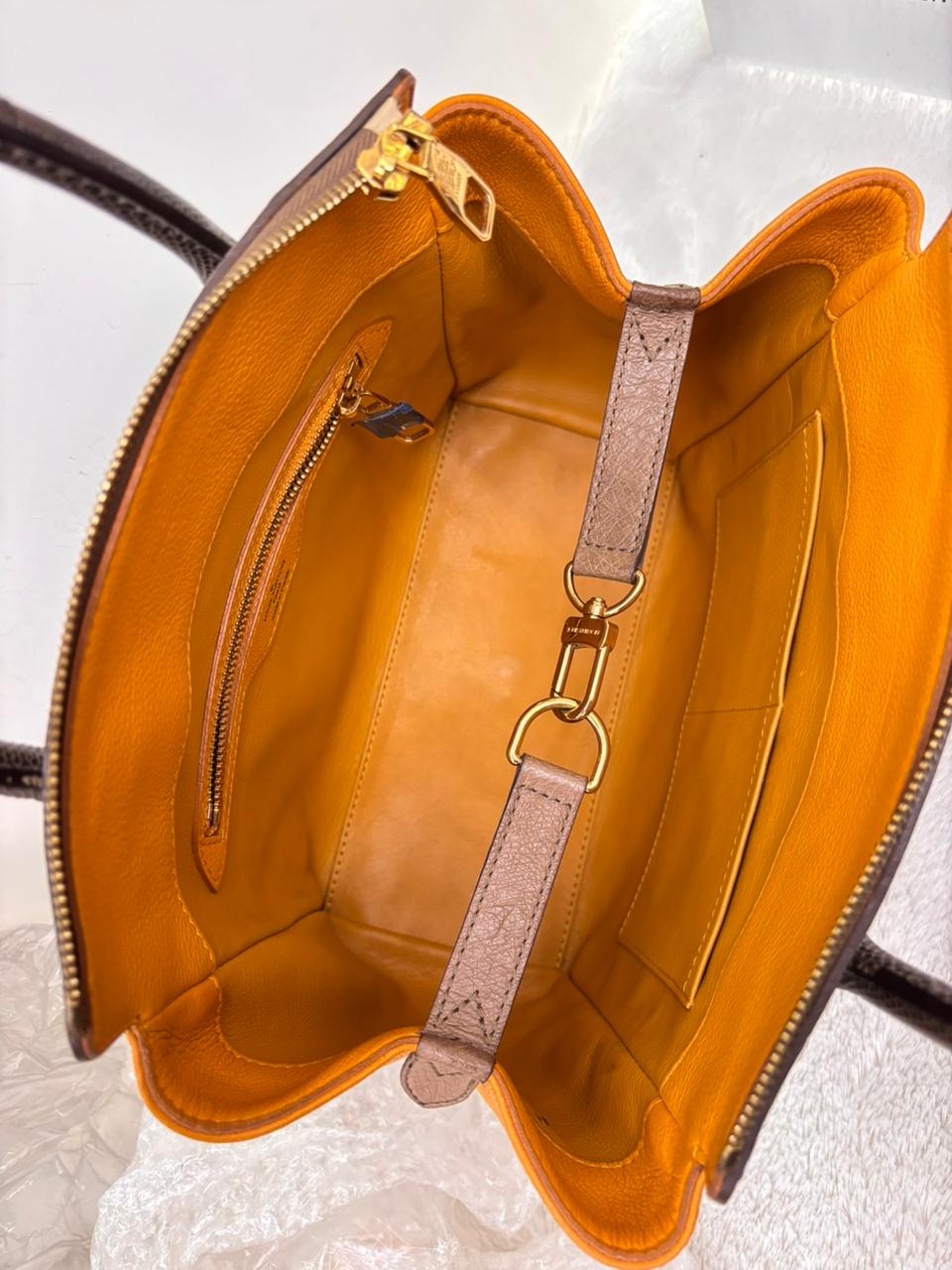 LV Majestueux PM Monogram Exotique Ostrich Lizard Ocre 2013