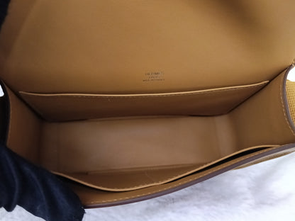 Hermes Geta Chevre Mysore Sangle Caramel PHW #B