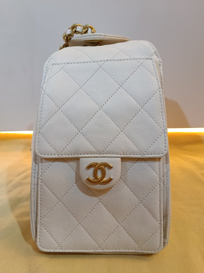 Chanel C25 Small Caviar White GHW 2025 (CHIP)