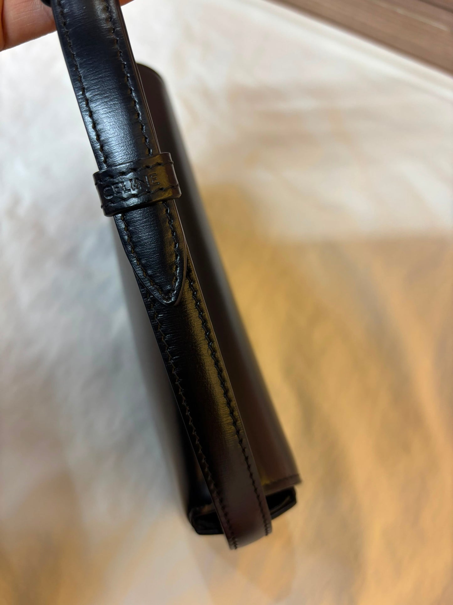 Celine Triomphe Shoulder Calfskin Black GHW 2022