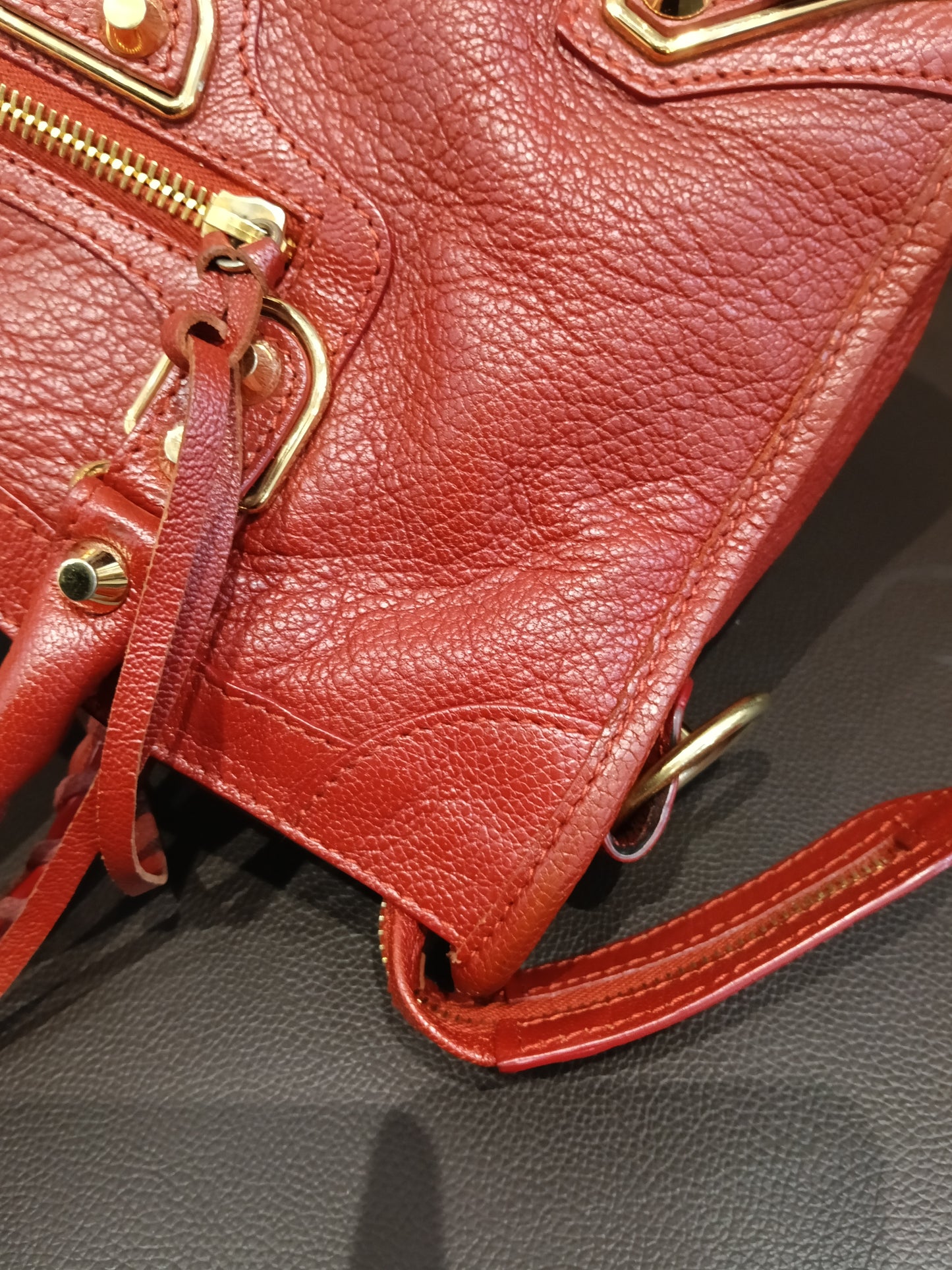 Balenciaga Small City Edge Red GHW 2017