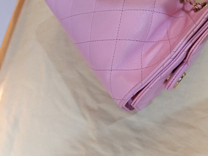 Chanel C25 Mini Caviar Pink Barbie GHW (CHIP)