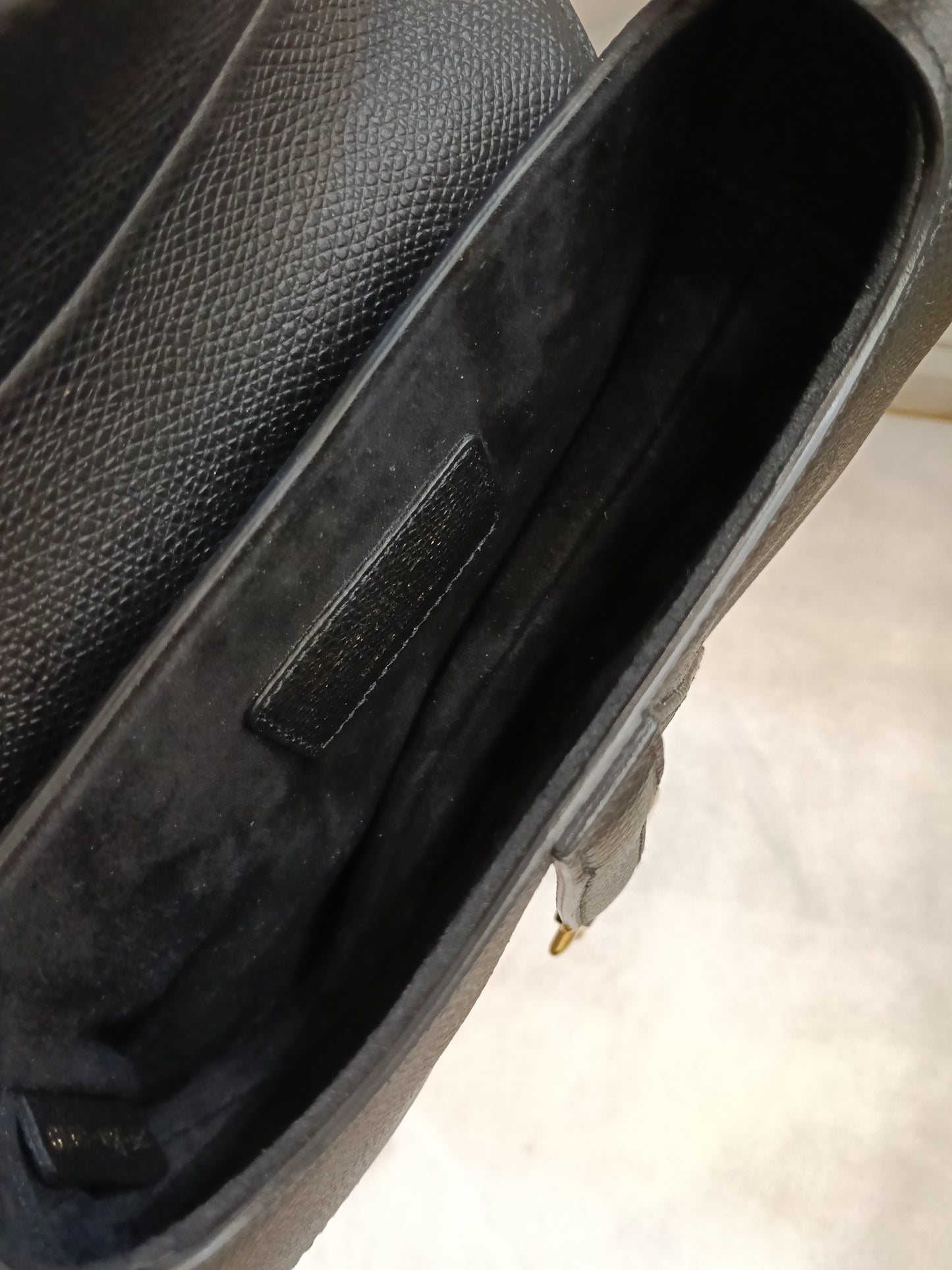 Dior Saddle Mini Grained Black GHW 2019