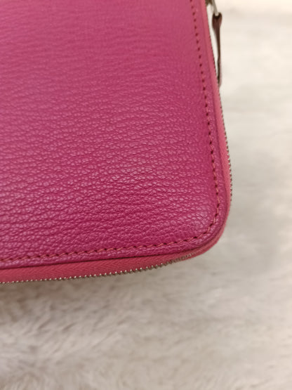 Hermes Azap Long Wallet Chevre Rose Shocking Pink PHW #L square