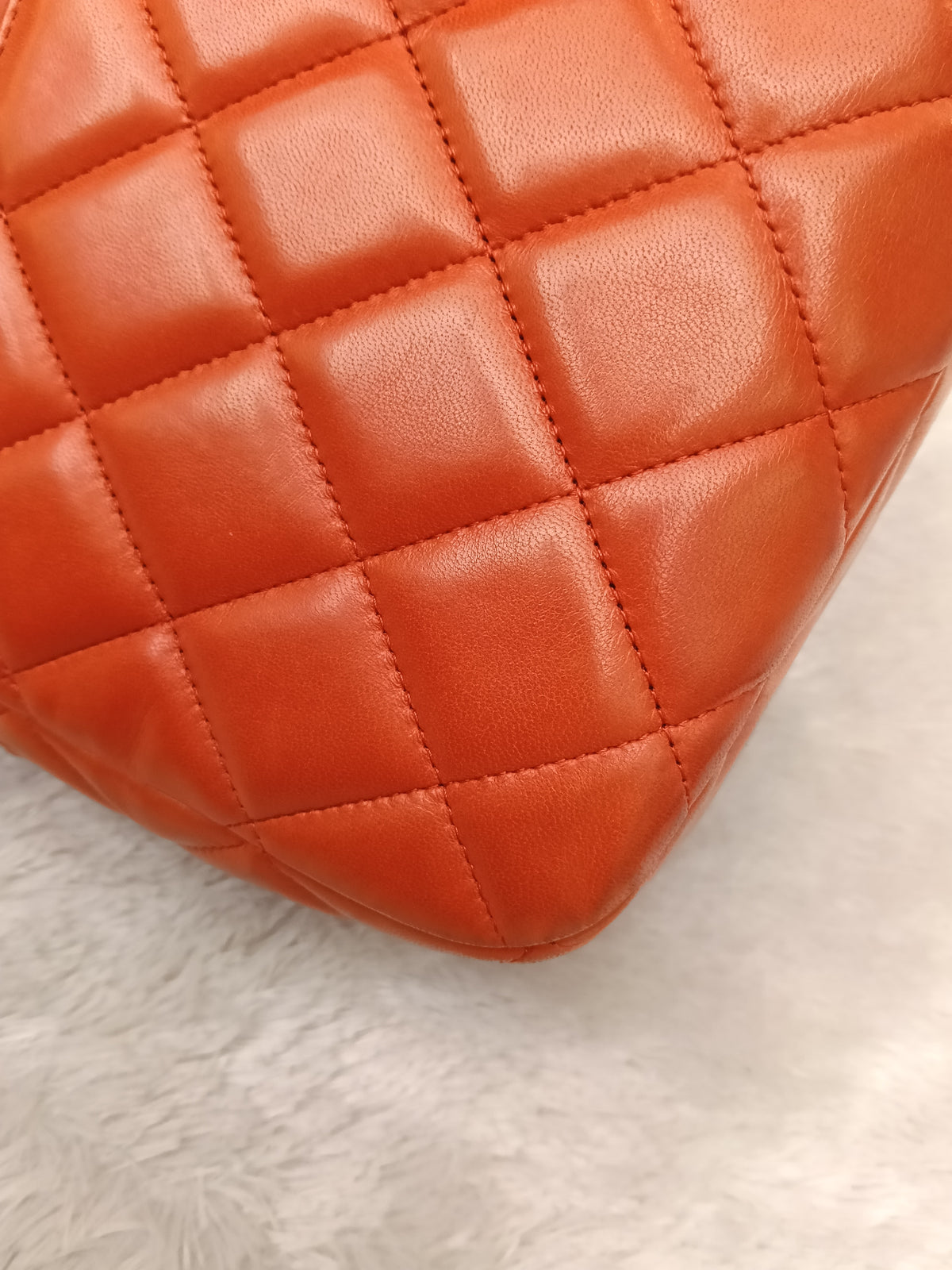 Chanel Camera Lamb Red Coral SHW #15